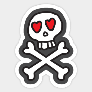 Love Skull Sticker